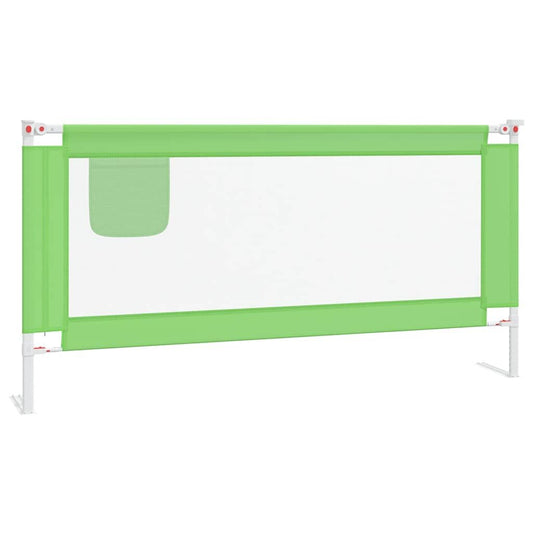 Vidaxl Barandilla De Seguridad Cama De Niño Verde Tela 180x25 Cm_0