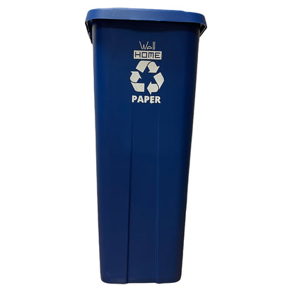Contenedor Wellhome Reciclo 110 Litros, Cerrado Con Tapa, Ideal Para Reciclaje De Papel Y Cartón, Con Ruedas + 3x Bolsas De Basura De 10 Unidades_4