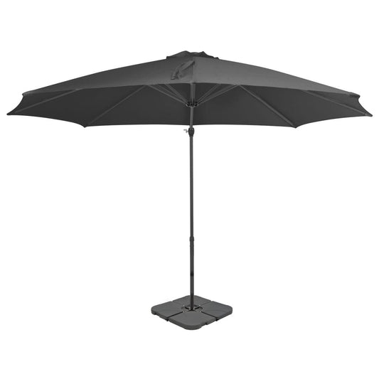 Vidaxl Sombrilla De Jardín Con Base Portátil Gris Antracita_0