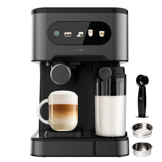 Cecotec Cafetera Express Semiautomáticas Power Espresso 20 Coldbrew Latte. 1350w, 20 Bares, Frío, Templado O Caliente_0