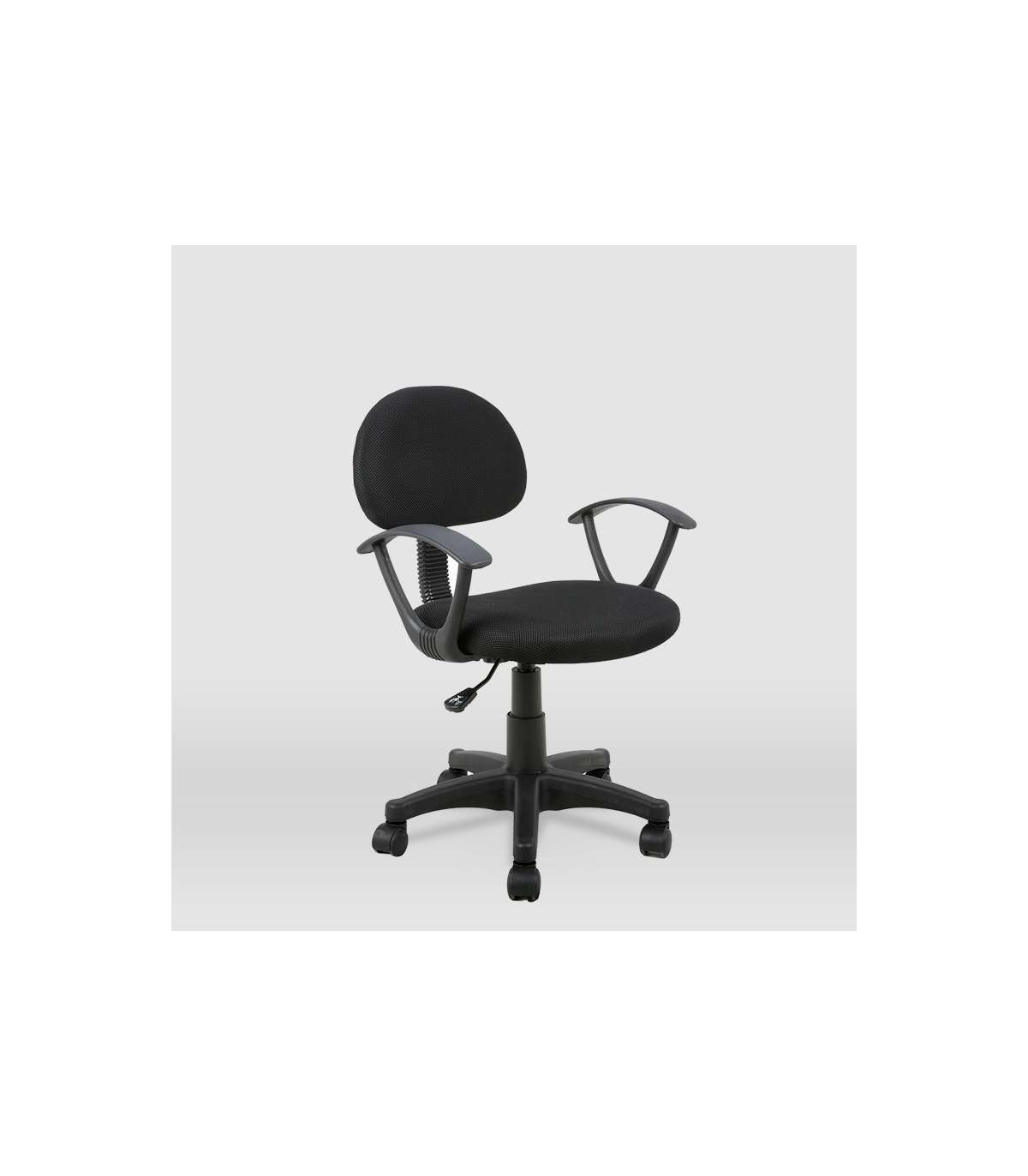 Silla De Oficina Leyre En Negro. Alto: 80.5/92.5 Ancho: 55. Fondo: 58,5_5