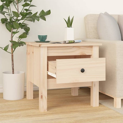 Mesa Auxiliar 2 Unidades De Madera Maciza De Pino 40x40x39 Cm_3