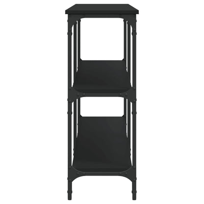 Mesa Consola Madera De Ingeniería Negra 200x29x75 Cm_3