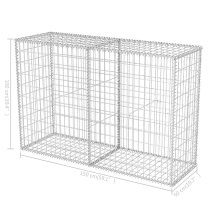 Cesta De Muro De Gaviones Acero Galvanizado 150x50x100 Cm / Vetonek_3