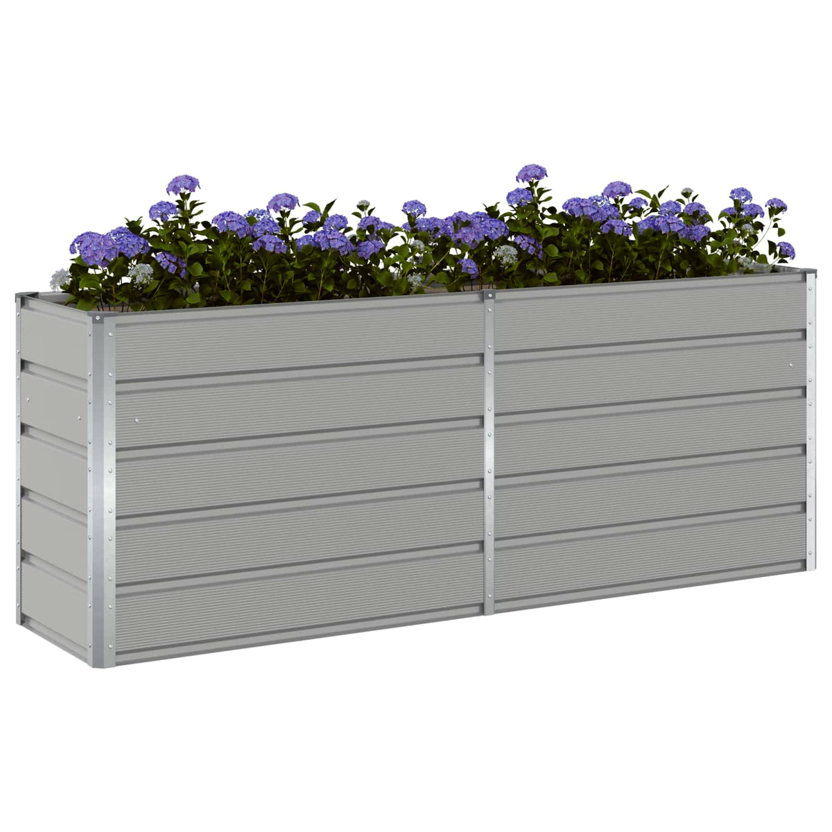 Jardinera Gris Claro 195 X 50 X 75 Cm Acero Galvanizado_2
