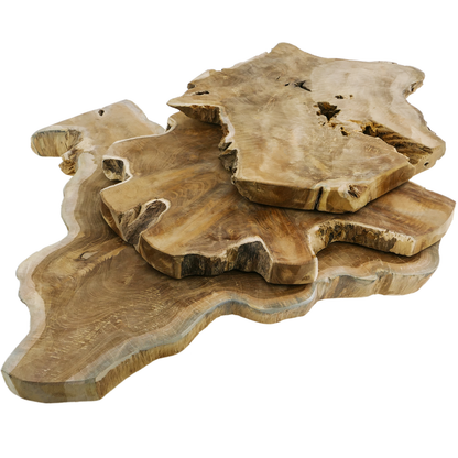 Tabla De Cortar De Madera De Teca Certificada 3 Unidades_0