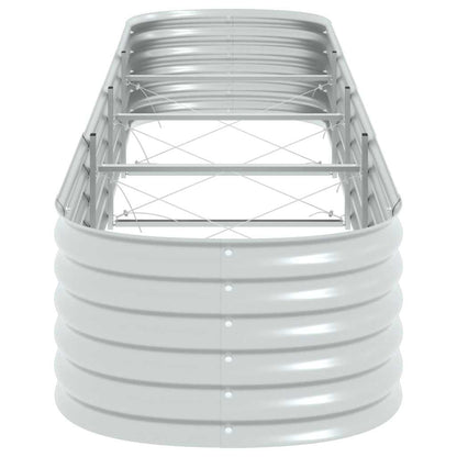 Arriate De Acero Galvanizado Plateado 400x80x44 Cm_4