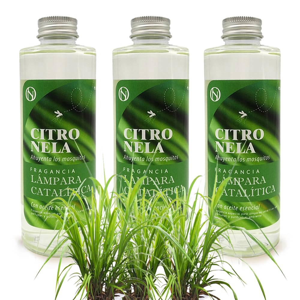 Pack 3x Fragancia Lámpara Catalítica 200ml: Aroma Citronela - Disfruta Tu Aroma Favorito Durante Más Tiempo_0