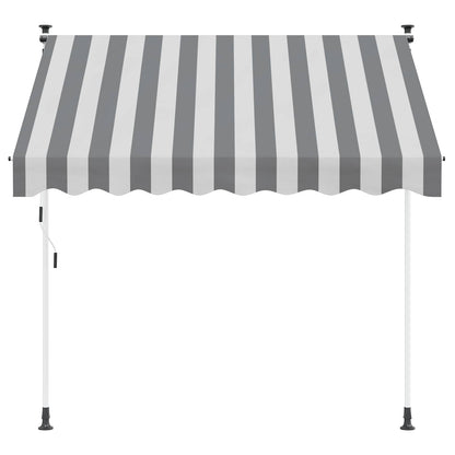 Toldo Retráctil Manual Antracita Y Blanco 400 Cm_2