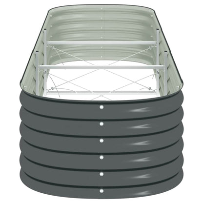 Arriate De Acero Galvanizado Gris 320x80x44 Cm_4