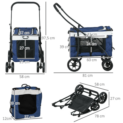 Pawhut Carrito Para Perros 4 En 1_2