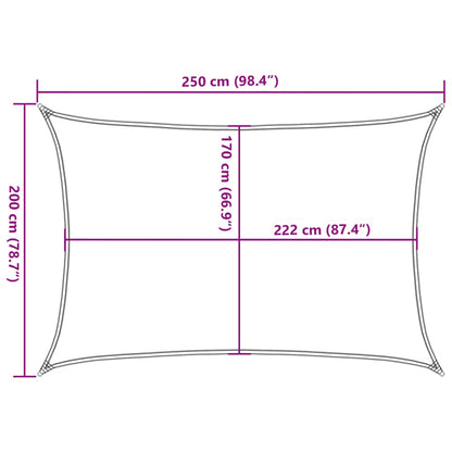 Vidaxl Toldo De Vela Poliéster Oxford 100% Arena 2,5x2 M_2