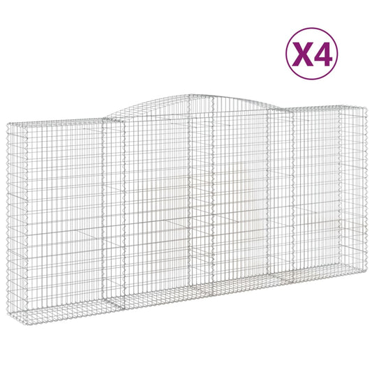 Cestas De Gaviones 4 Uds Forma De Arco Hierro 400x50x180/200 Cm_0