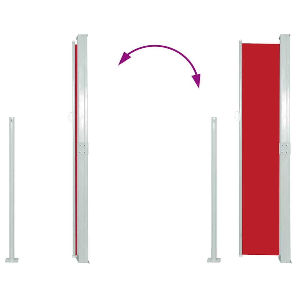 Vidaxl Toldo Lateral De Jardín O Terraza 160x300 Cm Rojo_4