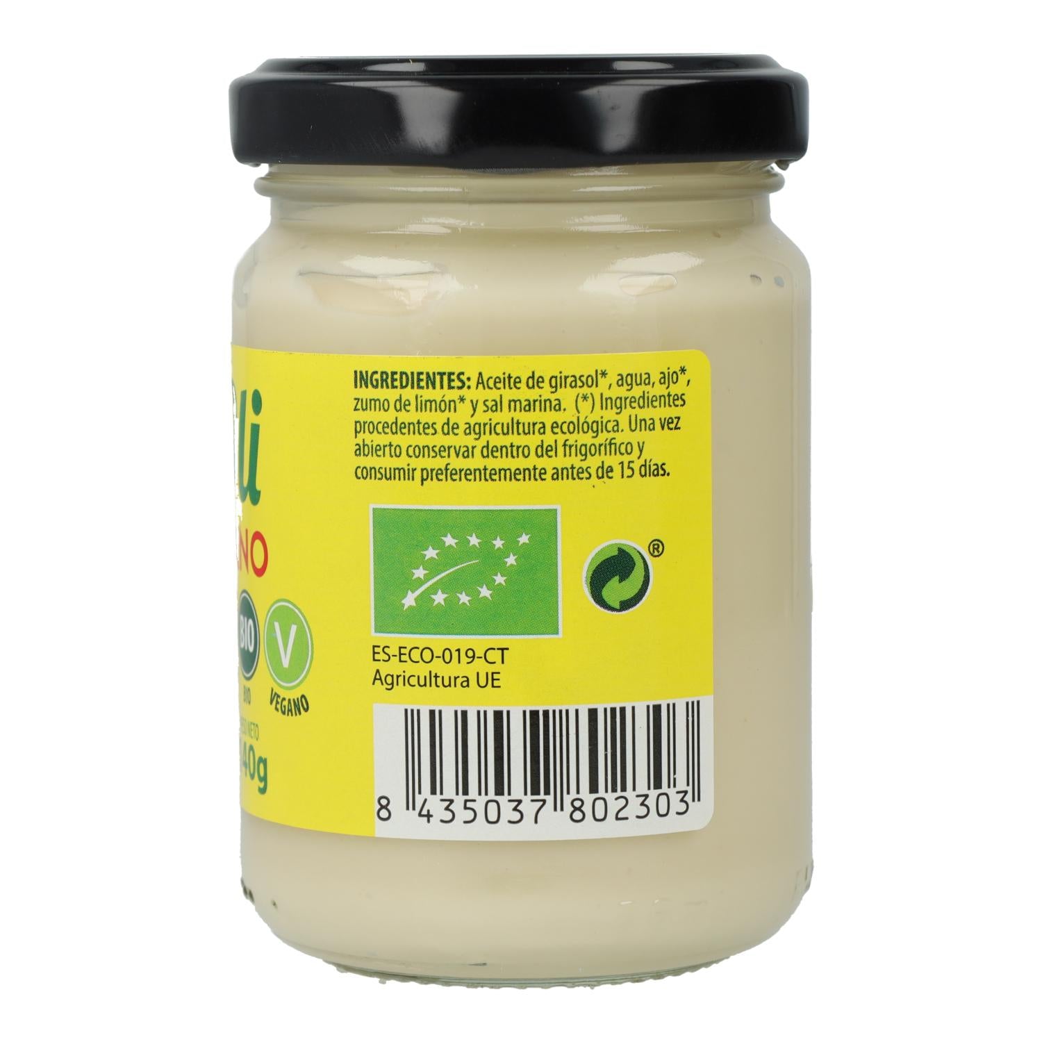 Alioli Vegano Sin gluten Bio Sol Natural 140 g