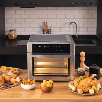Cecotec Horno Freidora De Aire Caliente Bake&fry 2500 Touch Steel. 1600 W 25 Litros Convección Pantalla Táctil 9 Funcion_2