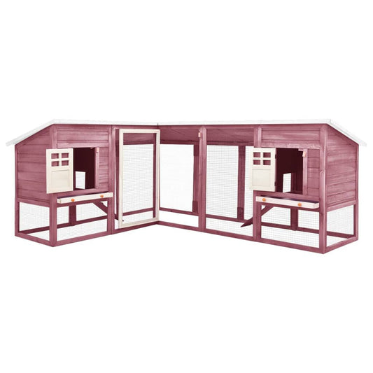 Vidaxl Conejera De Exterior Con Corredor Madera De Abeto Moca Y Blanco_0