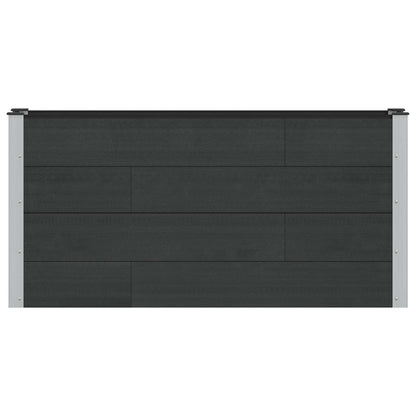 Arriate Elevado Negro 150 X 30 X 72 Cm Wpc Y Aluminio_2