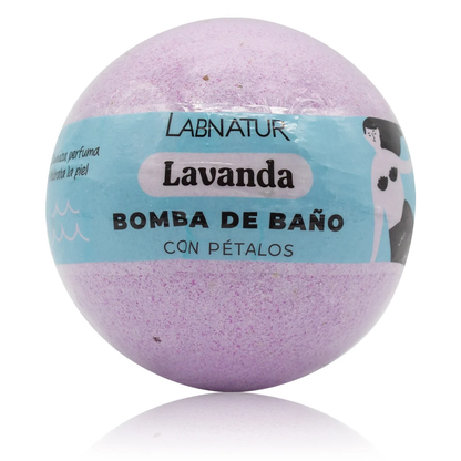 Bomba de Baño Lavanda con Pétalos Labnatur 140 g | Aroma Floral y Agreste | Hidrata, Suaviza y Perfuma | Vegana_0