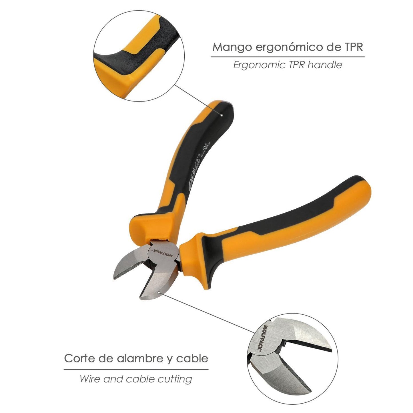 Alicates Corte Diagonal 150 Mm. Acero Din 5749 Pelacables, Corta Cables, Pelador Cables_2