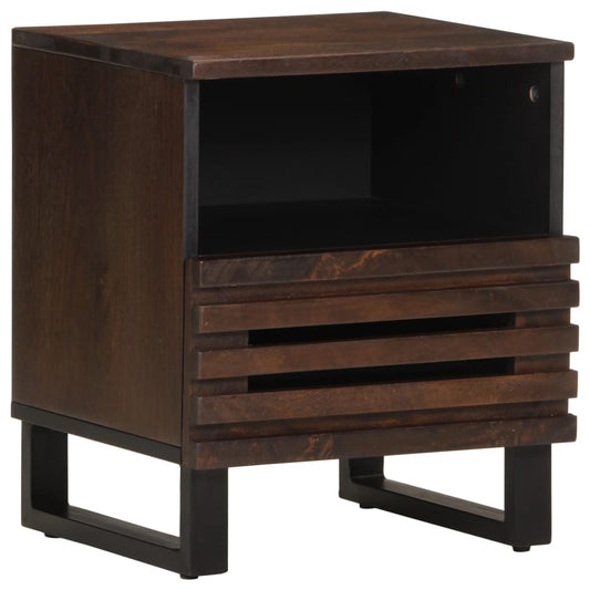 Mesitas De Noche 2 Uds Madera Maciza De Mango 40x34x46 Cm_0
