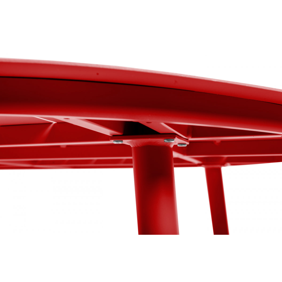 Inari Mesa De Jardín Ovalada De Aluminio Rojo Para 6 Personas 180x120xh75cm- Mobiliario De Jardín_3