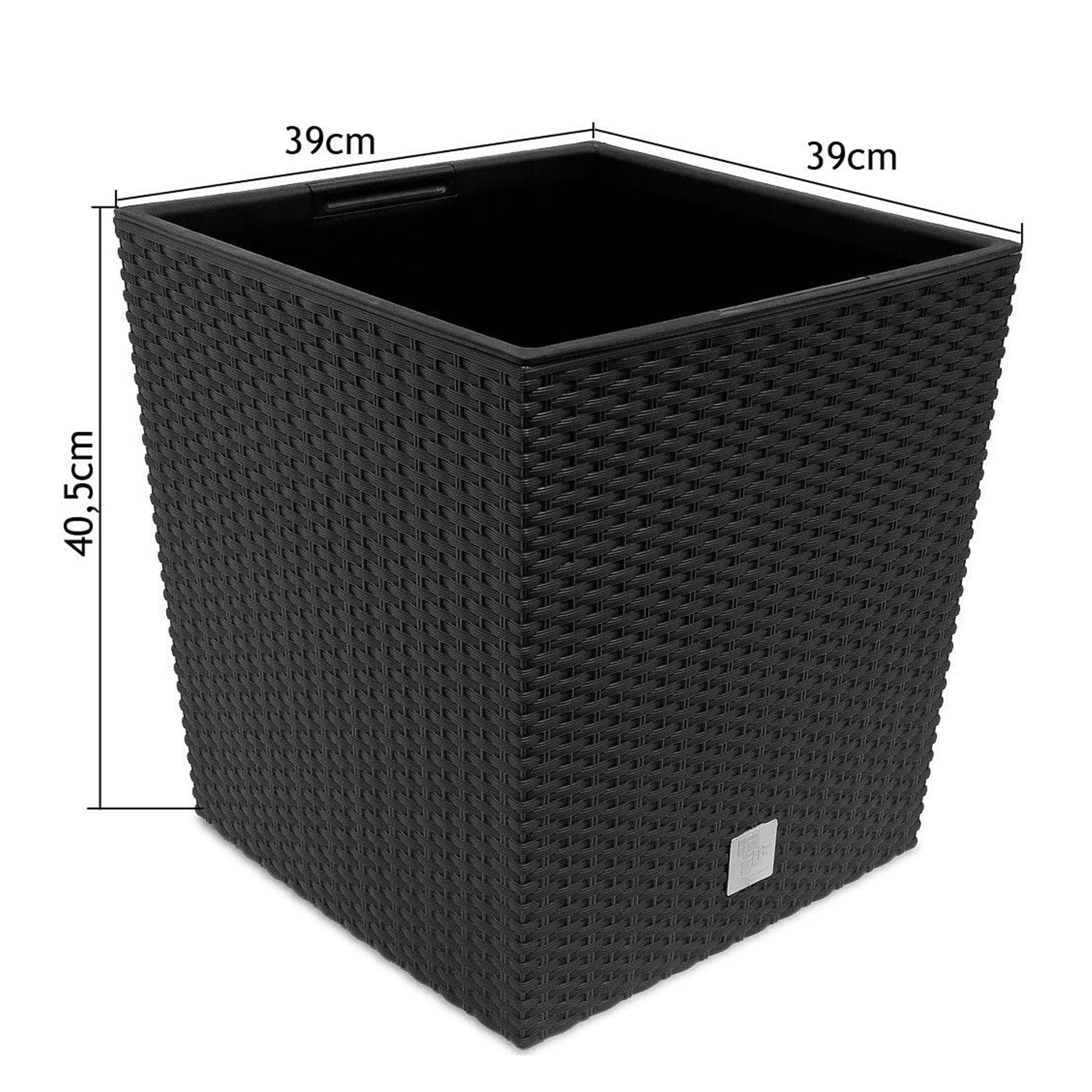Juego Macetas Rato: Macetero 64 Litros Y Jardinera Rectangular 17 Litros Color Antracita_1