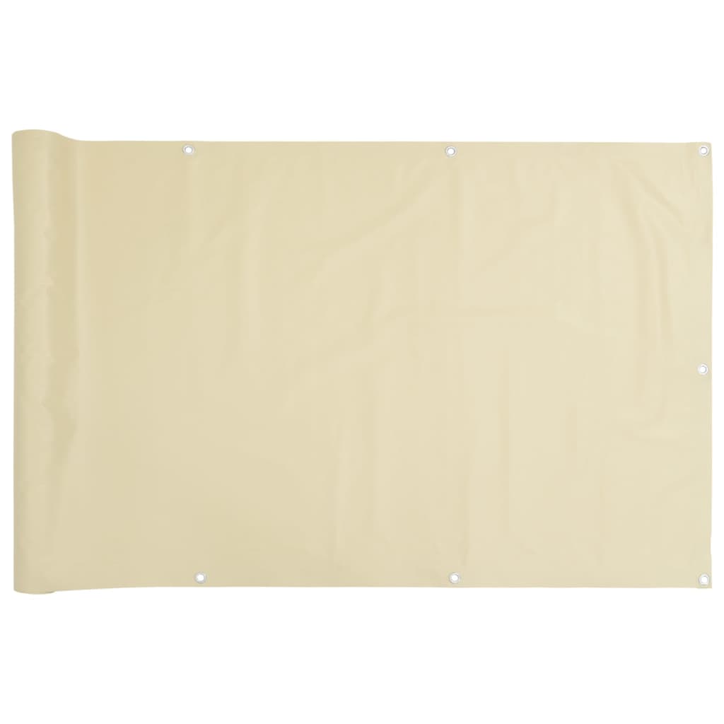 Pantalla De Privacidad De Balcón Pvc Crema 700x120 Cm / Vetonek_1