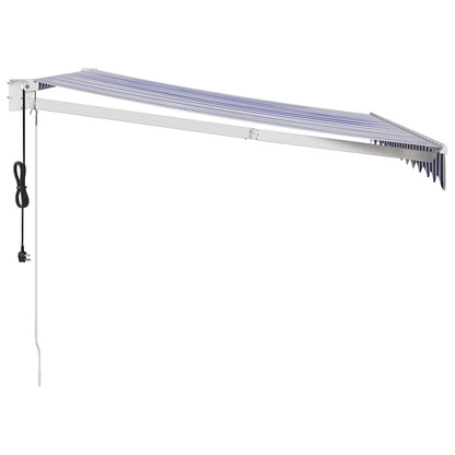 Toldo Retráctil Automático Azul Y Blanco 3,5x2,5 M_5