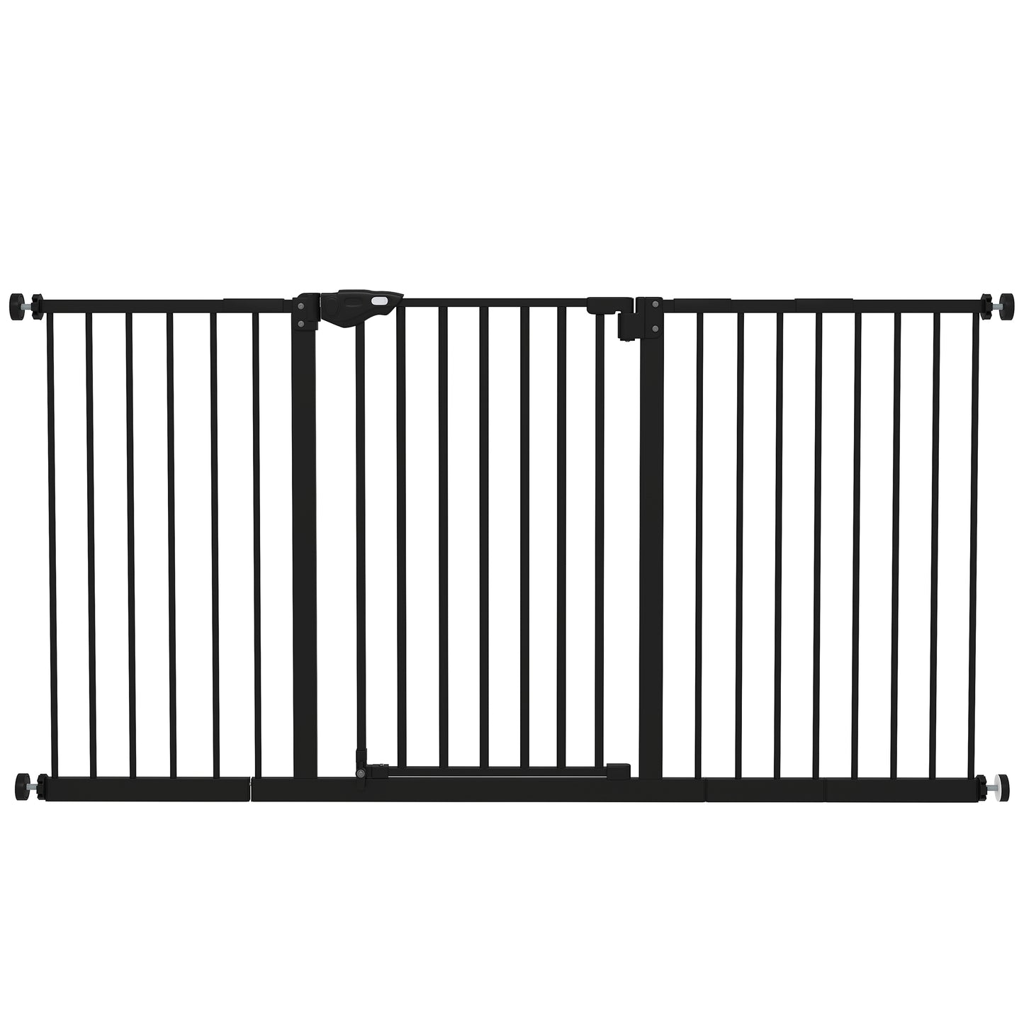 Pawhut Barrera De Seguridad Extensible Para Puertas 74-147,5x76,2 Cm Negro_0