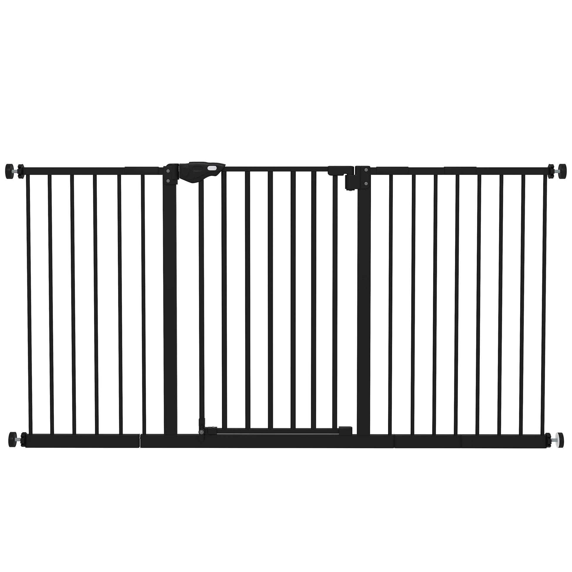 Pawhut Barrera De Seguridad Extensible Para Puertas 74-147,5x76,2 Cm Negro_0