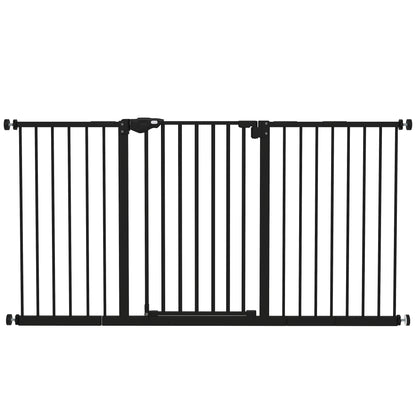 Pawhut Barrera De Seguridad Extensible Para Puertas 74-147,5x76,2 Cm Negro_0