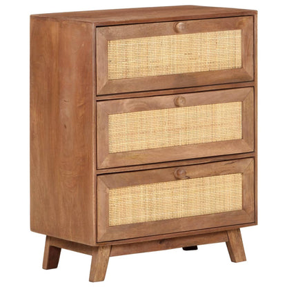 Aparador De Madera Maciza De Mango 61x35x76 Cm_5