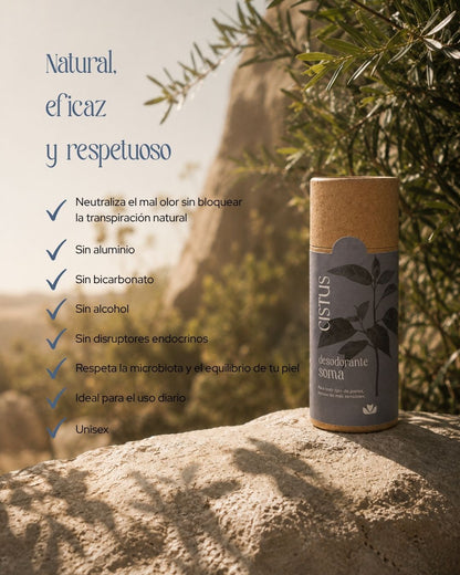 Desodorante sólido natural sin aluminio con árbol del té y palmarosa | SOMA 80 ml_3