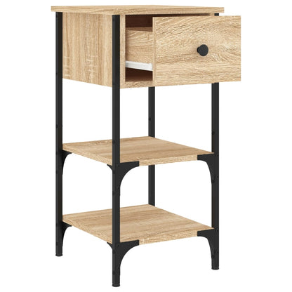 Mesita De Noche Madera De Ingeniería Roble Sonoma 34x36x70 Cm_3