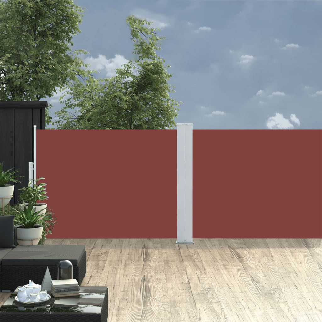 Vidaxl Toldo Lateral Retráctil Marrón 120x1000 Cm_1