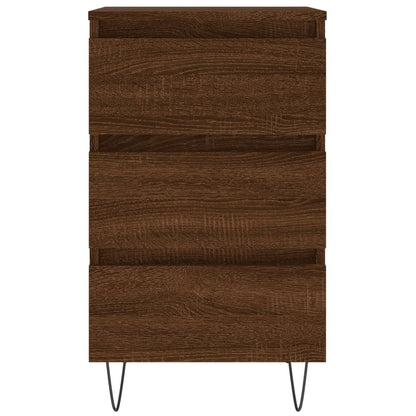 Mesitas Noche 2 Uds Madera Ingeniería Marrón Roble 40x35x69 Cm_3