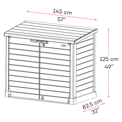Arcón Cubre Cubos Exterior 1200 L Pvc Gris Claro_3