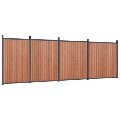 Panel De Valla Wpc Marrón 699x186 Cm / Vetonek_2