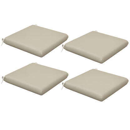 Outsunny Conjunto De Cojines Para Sillas De Comedor 47x47x7 Cm Beige_0