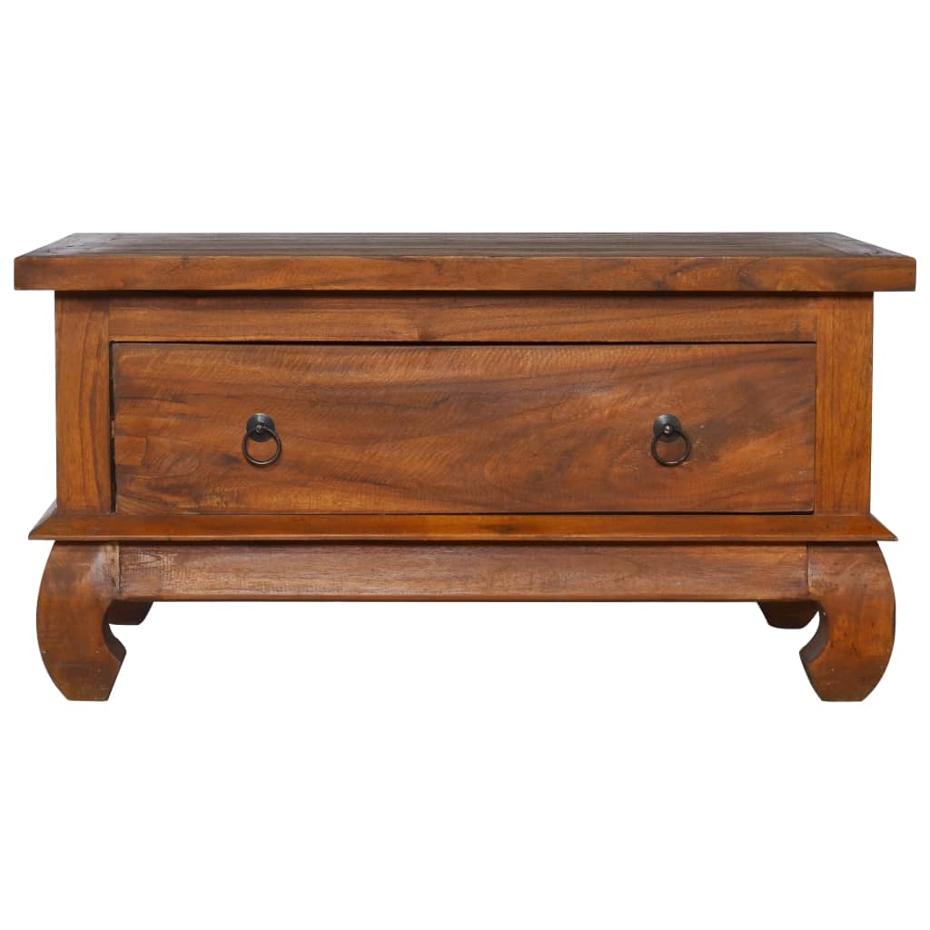 Mesa De Centro De Madera Maciza De Teca 80x50x40 Cm_1