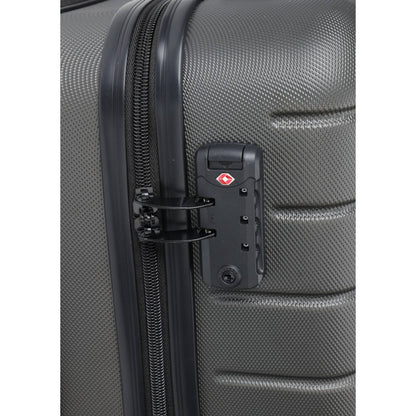 Well Home Maleta Trolley Abs De 20'' Con 4 Ruedas Color Gris Oscuro