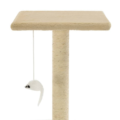 Vidaxl Rascador Para Gatos Con Postes Rascadores De Sisal 95 Cm Beige_5