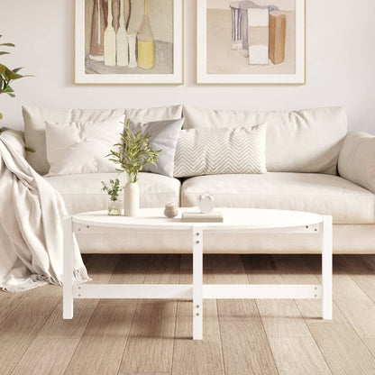 Mesa De Centro De Madera Maciza De Pino Blanco 118x63x45 Cm_1