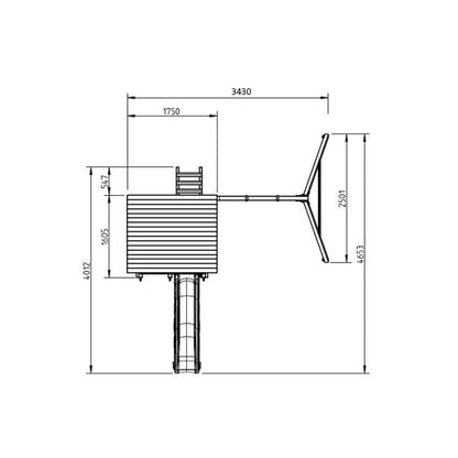 Parque Infantil Masgames Beach Hut L Con Columpio Individual.