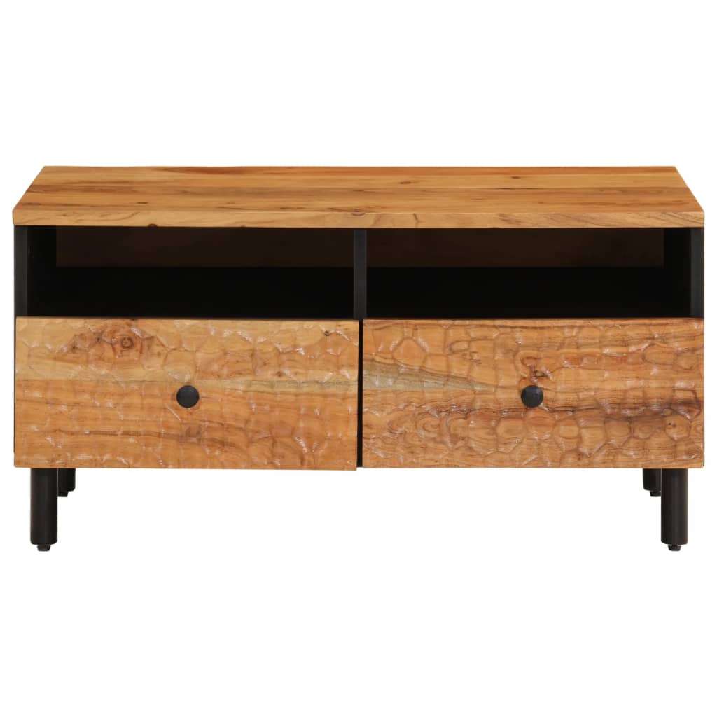 Mesa De Centro Madera Maciza De Acacia 80x54x40 Cm_3