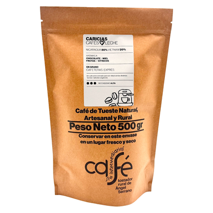 Cafe Sin Intermediarios Café Nicaragua Caricias En Grano Para Espresso 500 G_0