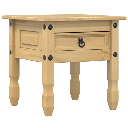 Mesa Auxiliar Corona Madera Maciza De Pino 50x50x50 Cm_0