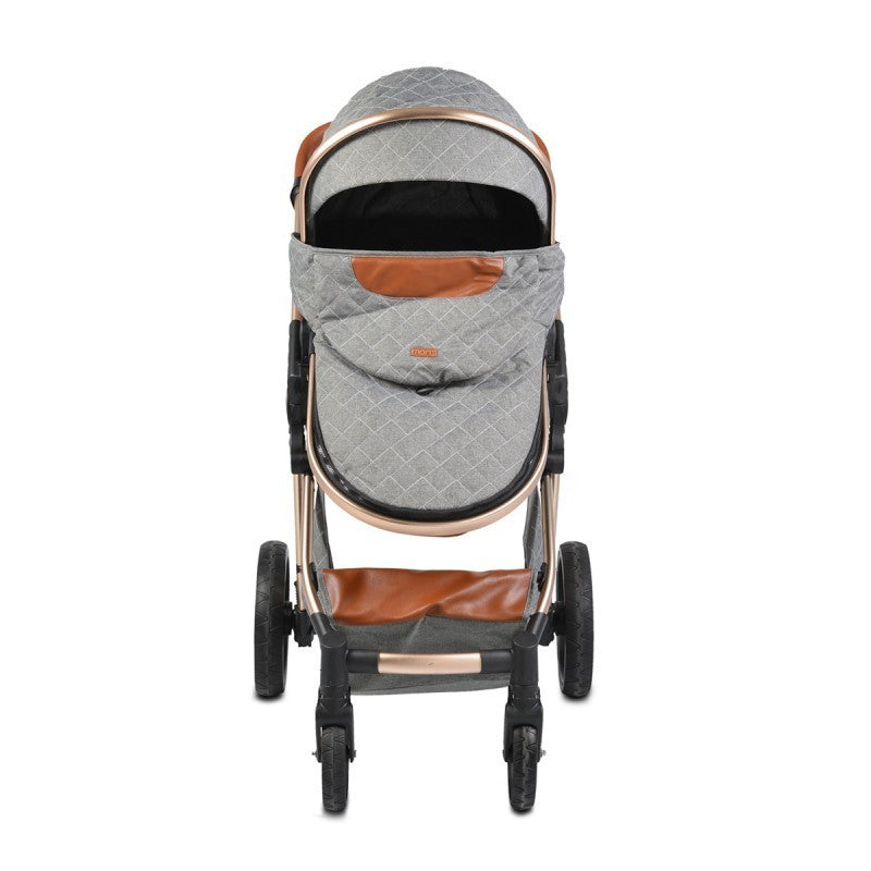 Carrito De Bebé Dúo Convertible Con Detalles En Polipiel Alma Dark Grey_1