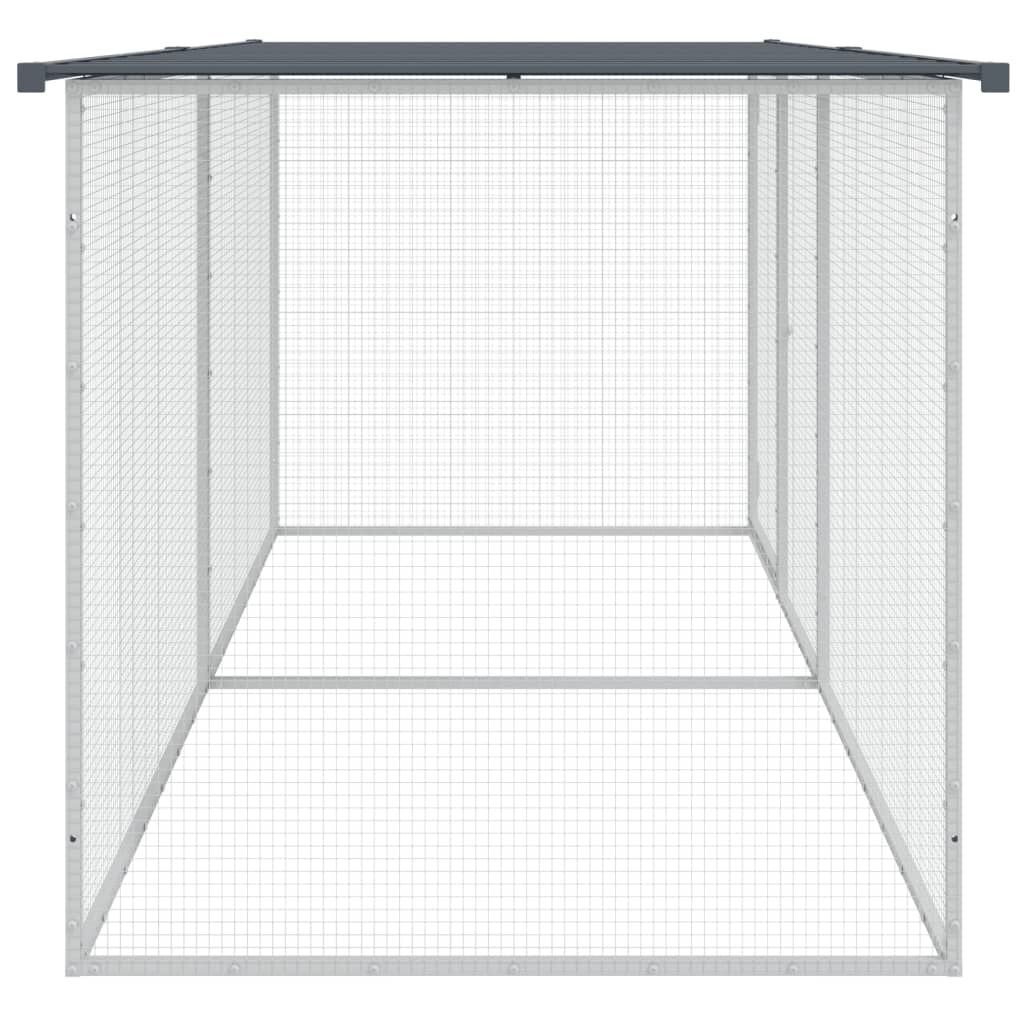 Vidaxl Gallinero Con Techo Acero Galvanizado Antracita 203x98x90 Cm_3